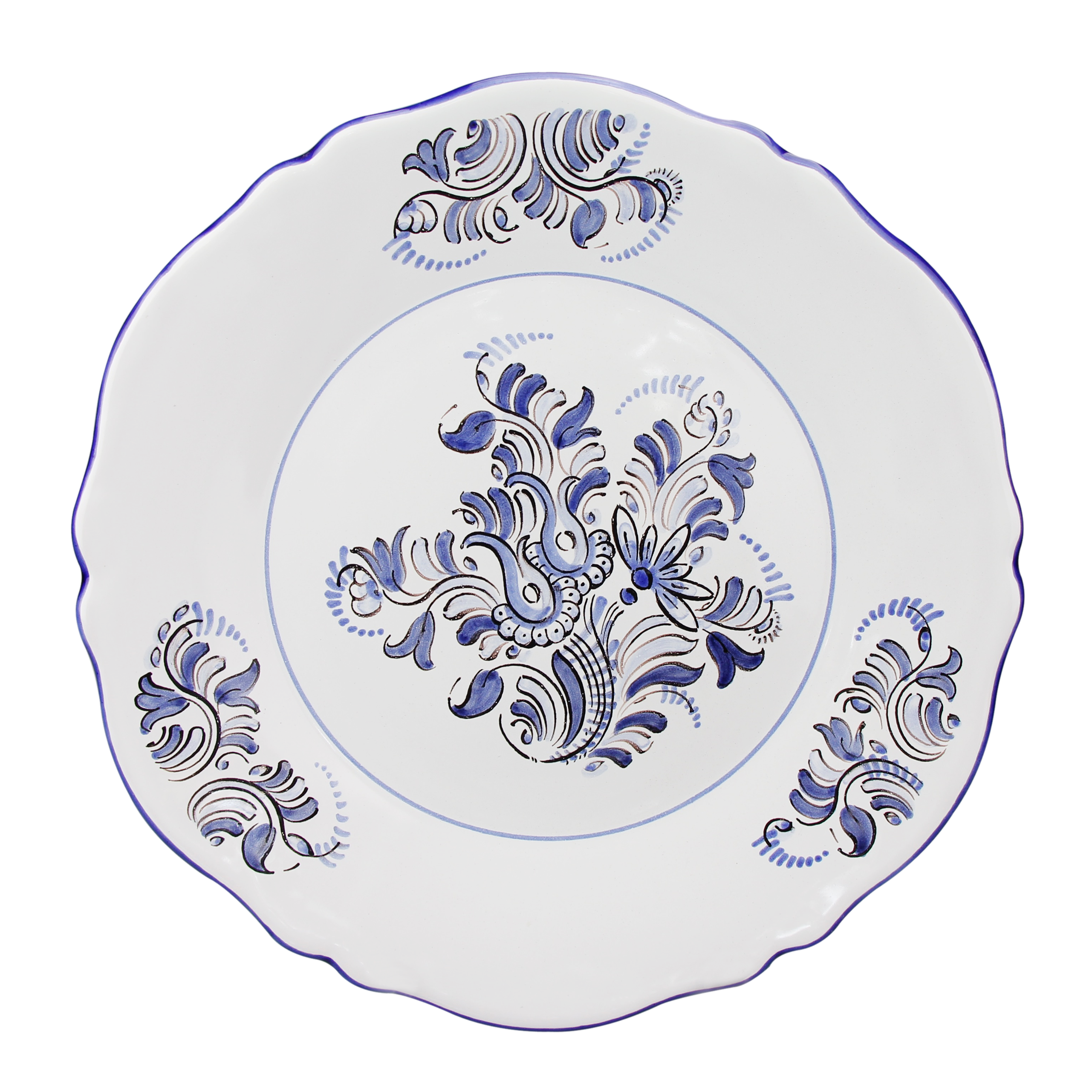 Assiette Fleurs Bleues