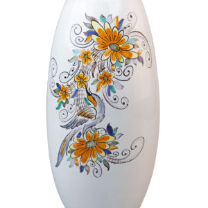 Vase Obus petit modèle Fleurs et Oiseau couleur