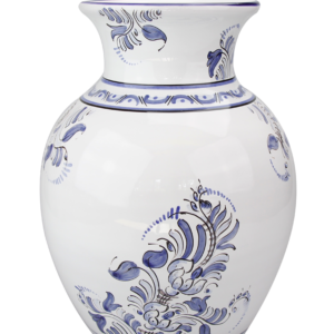 Vase ventru fleurs bleues